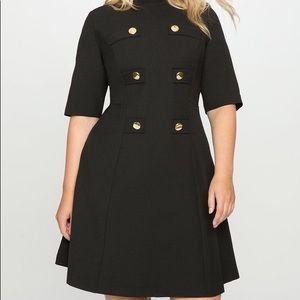 Eloquii Mock Neck Military Dress Size 28 NWT